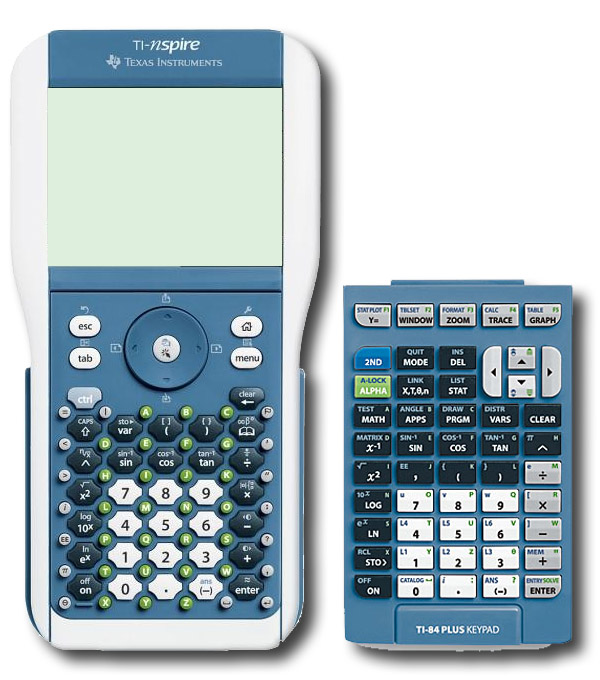 TI-nspire ja TI-84 Plus Silver