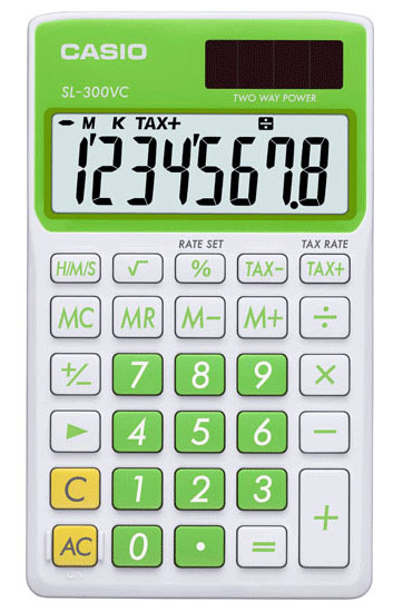 Casio SL-300VC edullisesti Laskimet.netistä. Edulliset laskimet ja laskinneuvonta samaan hintaan laskinten asiantuntijalta.