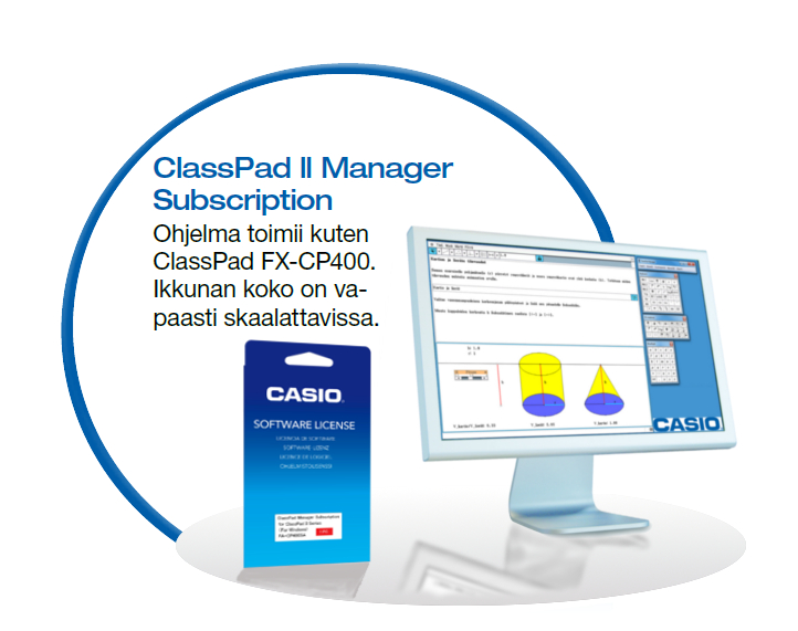 ClassPad II Manager ohjelmistolisenssi 3v. edullisesti Laskimet.netistä. Edulliset laskimet ja laskinneuvonta samaan hintaan laskinten asiantuntijalta.
