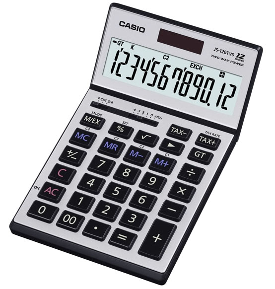 Casio JS-120TVS edullisesti Laskimet.netistä. Edulliset laskimet ja laskinneuvonta samaan hintaan laskinten asiantuntijalta.
