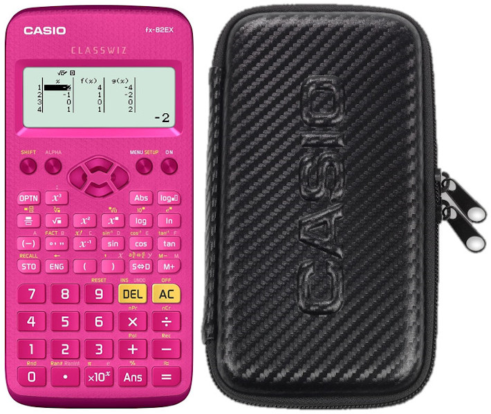 Casio fx-82EX ClassWiz (pinkki) + suojakuori edullisesti Laskimet.netistä. Edulliset laskimet ja laskinneuvonta samaan hintaan laskinten asiantuntijalta.